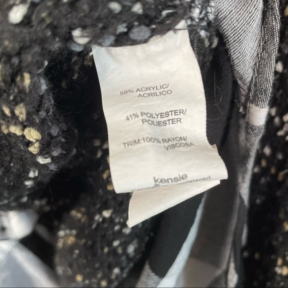 𝅺pieces by Kensie Black Chunky Knit Faux Shirttail Pullover Sweater - Picture 6 of 6